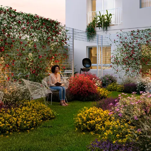 Jardim do empreendimento Bem Viver